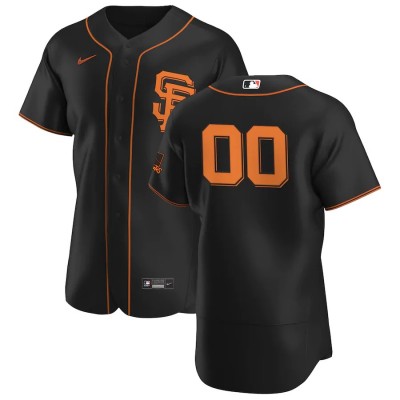 San Francisco Giants Custom Men's Nike Black Alternate 2020 Authentic Player MLB Jersey